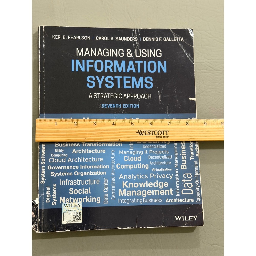 Managing &‎ Using Information Systems 7th Ed Strategic Paper Back - Picture 12 of 12